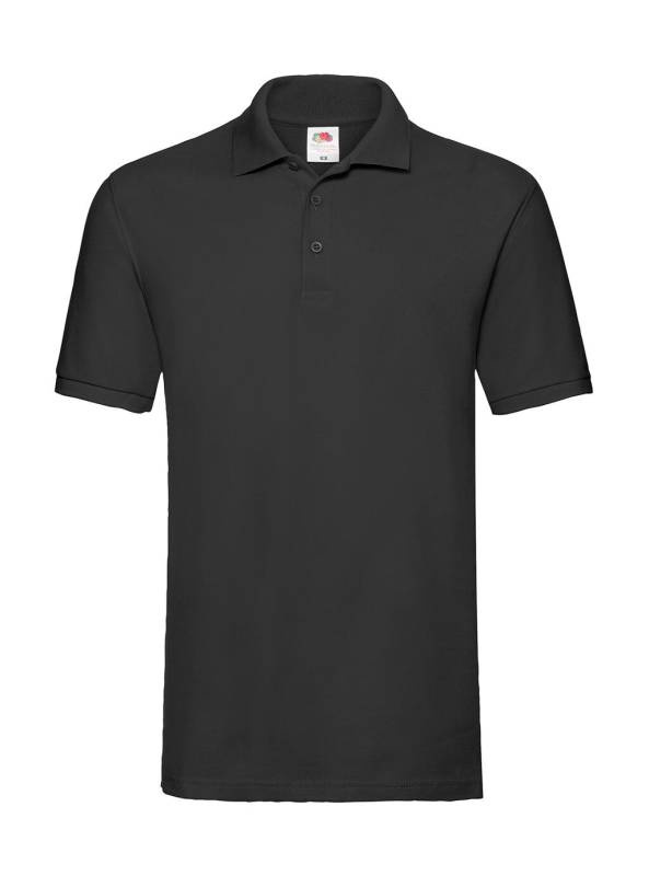 Premium polo, spalva: juoda – Fruit of the Loom (1)