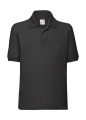Vaikiški 65/35 polo marškinėliai, spalva: juoda, Juoda