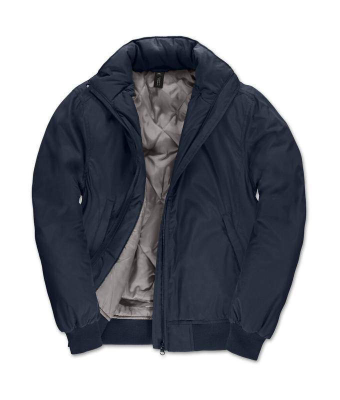 Įgulos tipo bomber tipo/moteriška striukė, Tamsiai mėlyna/šilta pilka – B&C Outerwear (1)