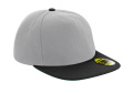 Originalios plokščios nosies formos snapback kepurės, spalva: pilka/juoda, Pilka/juoda
