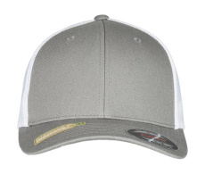 „Flexfit Trucker“ perdirbto tinklelio megztinis, spalva: pilka/balta