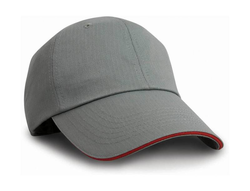 Eglutės formos kepurė, spalva: pilka/raudona – Result Headwear (1)