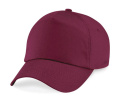 Originali 5 panelių kepurė, spalva: bordo, Burgundija