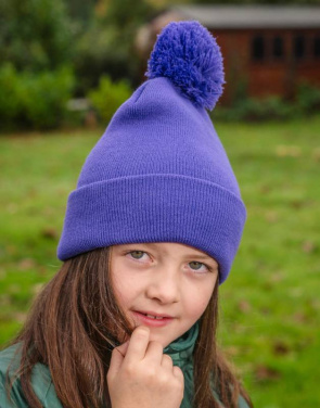 Vaikiška kepurė su bumbulais, spalva: raudona – Result Winter Essentials (3)