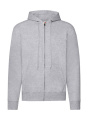 Klasikinė sportinė striukė su gobtuvu, spalva: pilkas melanžas, Heather Grey
