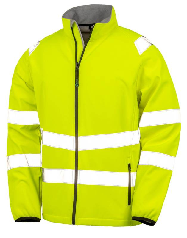 Perdirbtas spausdinamas apsauginis minkštas audinys, Fluorescencinė geltona – Result Recycled (1)