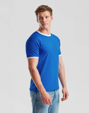 Ringer T, spalva: balta/raudona – Fruit of the Loom (3)