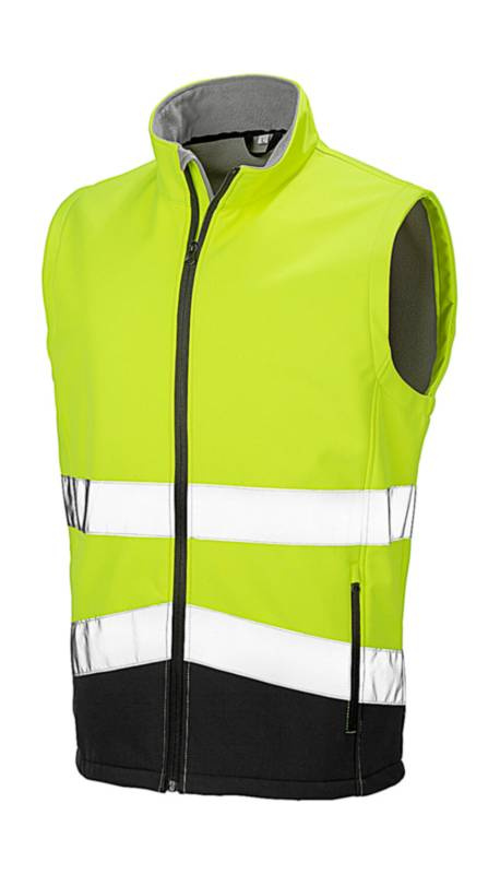 Spausdinama apsauginė minkšta liemenė, Fluorescencinė geltona/juoda – Result Safe-Guard (1)
