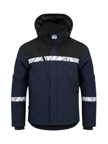 7413, PADDED 9910-VIZ – softshell striukė, Tamsiai mėlyna/juoda - ProJob (1)