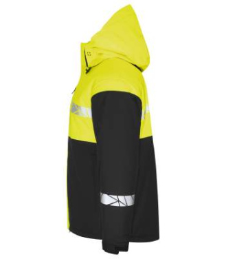 7413, PADDED 9910-VIZ – softshell striukė, Juoda/Geltona - ProJob (3)