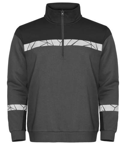 7102 1/2 ZIP 9910-VIZ – džemperis, Pilka/juoda - ProJob (1)