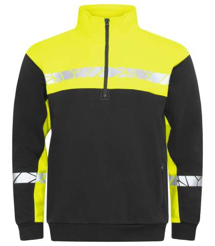 7102 1/2 ZIP 9910-VIZ – džemperis, Juoda/Geltona - ProJob (1)