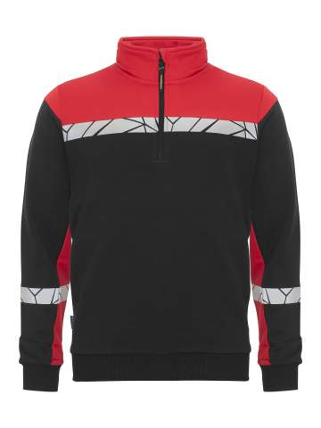 7102 1/2 ZIP 9910-VIZ – džemperis, Juoda/Raudona - ProJob (1)