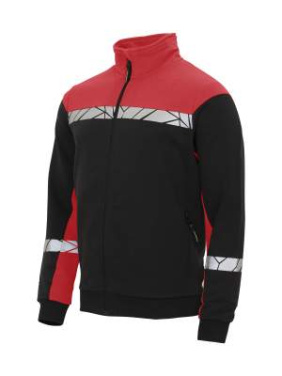 7103 ZIP 9910-VIZ – džemperis, Juoda/Raudona - ProJob (4)