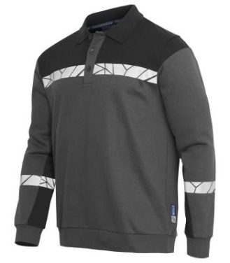 7100 POLO 9910-VIZ – džemperis, Pilka/juoda - ProJob (2)