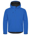 Classic – softshell striukė su gobtuvu, Karališkoji mėlyna