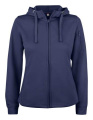 Basic Active Hoody – džemperis su užtrauktuku (moterims), tamsiai mėlyna