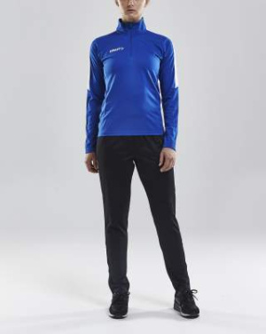 Progress Halfzip LS – marškinėliai (moterims), Juoda - Craft (4)