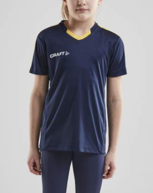 Progress Contrast – sportiniai marškinėliai (vaikams), Tamsiai mėlyna / Švedijos geltona - Craft (2)