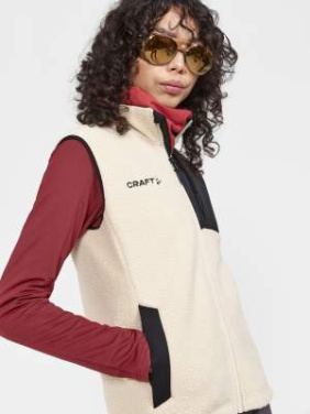ADV Explore Pile Vest – flisas (moterims), Ecru-juoda - Craft (2)