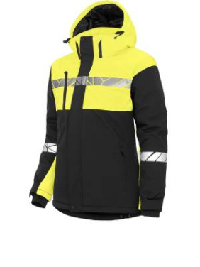 7418 PADDED, 9910-VIZ – softshell striukė (moterims), Juoda/Geltona - ProJob (3)