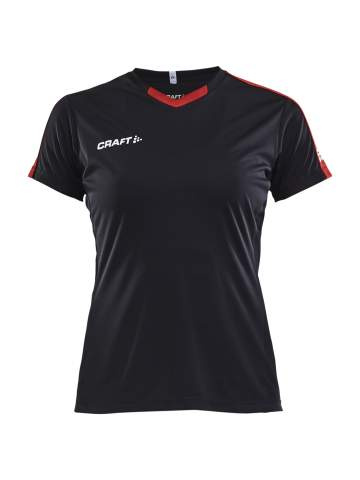 Progress Contrast – sportiniai marškinėliai (moterims), Juoda/Ryškiai raudona - Craft (1)
