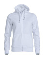 Basic Hoody – džemperis su užtrauktuku (moterims), balta