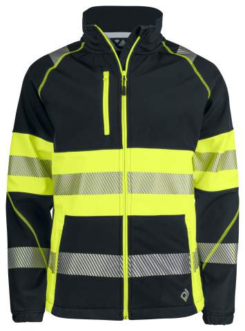 6443 EN ISO 20471 CLASS 1 – softshell striukė, Geltona/juoda – ProJob (1)