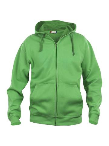 Basic Hoody – džemperis su užtrauktuku, obuolių žalia – Clique (1)