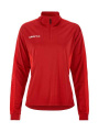 Evolve 2.0 Contrast Half Zip W marškinėliai, Greitas / Ryškiai raudonas
