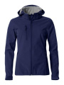 Basic Softshell Ladies – džemperis su gobtuvu, tamsiai mėlyna