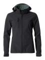 Basic Softshell Ladies – džemperis su gobtuvu, juoda