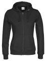 Hood Lady sweatshirt – džemperis su užtrauktuku, Juoda