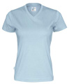 T-shirt Lady – megztinis V formos kaklu, Dangaus mėlynumas