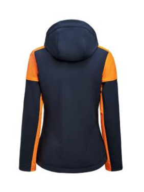 Prime – softshell striukė (moterims), Tamsiai mėlyna / neoninė oranžinė - Printer PRIME (4)