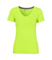 Coruna v-neck woman – marškinėliai, Neoninė geltona