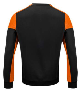 Prime Sweater – džemperis apvalia iškirpte (unisex), Juoda/oranžinė – Printer PRIME (4)