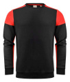 Prime Sweater – džemperis apvalia iškirpte (unisex), Juoda/Raudona