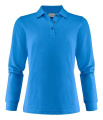 Surf Pro L/S Pique – polo marškinėliai (moterims), Vandenyno mėlyna