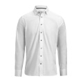 YB56 Twill Slim – marškiniai (vyrams), Balta / pilka