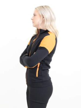 Prime Sweater – džemperis su užtrauktuku (moterims), Juoda/oranžinė – Printer PRIME (3)