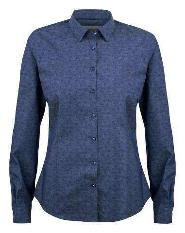 PB143 Twill – marškiniai (moterims), Indigo paisley raštas - J.Harvest & Frost (1)