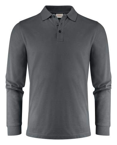 Surf Pro L/S Pique – polo marškinėliai (vyrams), Plieno pilka – Printer Essentials (1)
