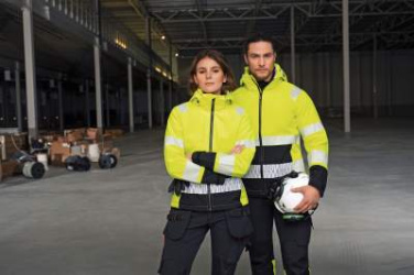 2372 Craftsman Stretch Hi-Vis – kelnės (moterims), Juoda/Geltona – Jobman (2)