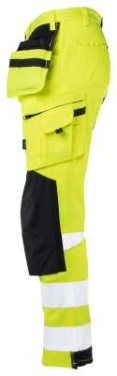 2240 Craftsman Stretch Hi-Vis – kelnės, geltona/juoda – Jobman (2)
