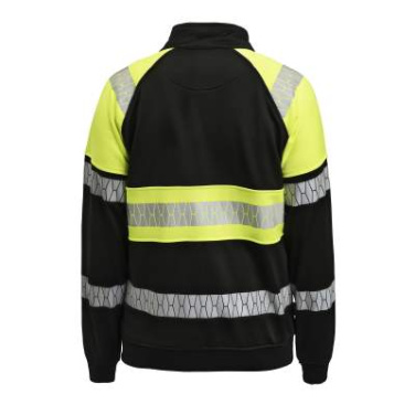 5225 Full-Zip Hi-Vis – džemperis, Svart/Gul – Jobman (3)