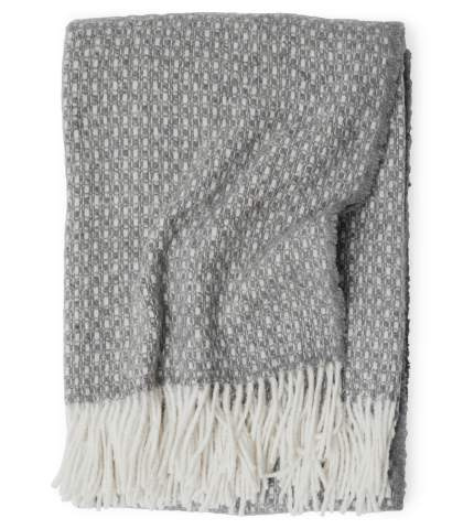 Wool Alba – pledas, Pilka – Kosta Linnewäfveri (1)