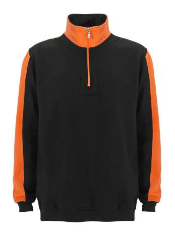 Modena Halfzip – džemperis, Juoda/oranžinė – Graphix (1)