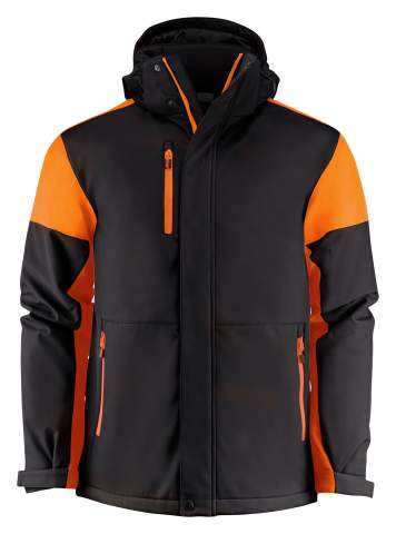 Prime Padded – softshell striukė (vyrams), Juoda/oranžinė – Printer PRIME (1)
