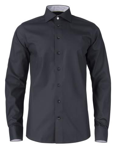 YB51 Twill Regular Fit – marškiniai (vyrams), Juoda – J.Harvest & Frost (1)